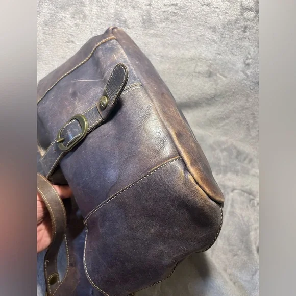 Patricia Nash Distressed Brown Leather Hobo